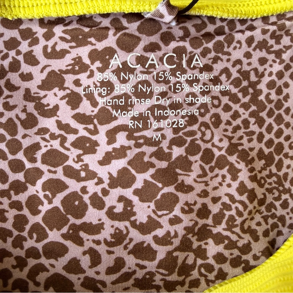 acacia swimwear women’s Dijon Yellow ribbed One-Piece Swimsuit - Picture 5 of 8